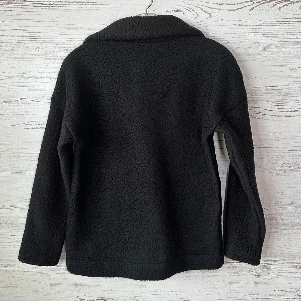 NWT J. CREW Polartec Women’s Fleece Half Zip Pullover Teddy Jacket Black XXS - Picture 7 of 9